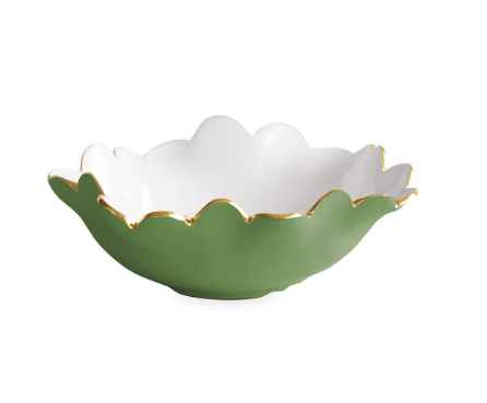 ENCANTO Colette Mini Round Bowl (Leaf Green and White)