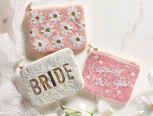 Beaded Pouch - Bride