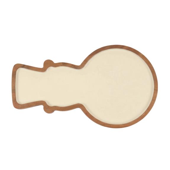 White Enamel Snowman Tray