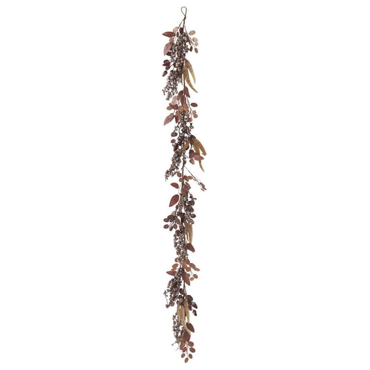 76 Inch Light Burgundy Berry Garland