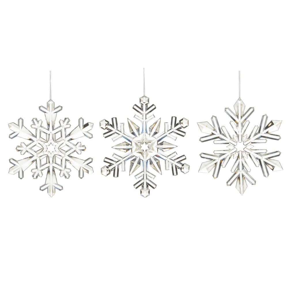 9" Clear Acrylic Snowflake Ornament