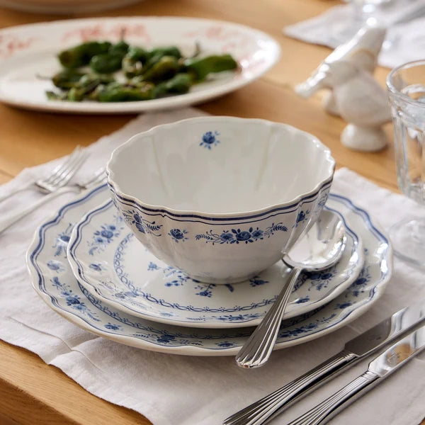 Soup/Cereal Bowl 16 Vila White-Blue