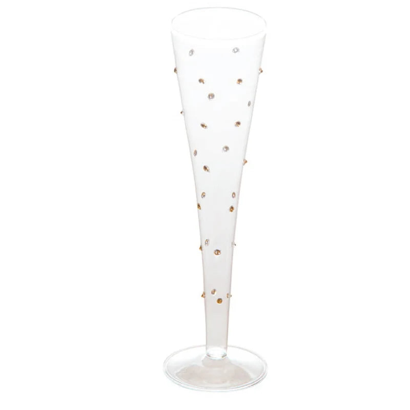 Gatsby Champagne Flute, Gold Dots