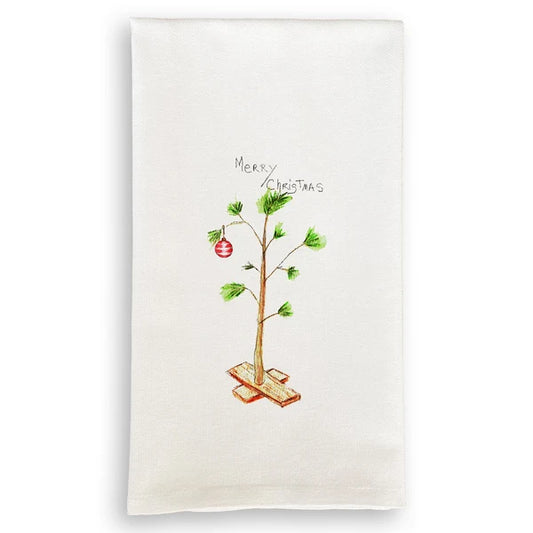 Merry Christmas Charlie Brown Tree Dish Towel
