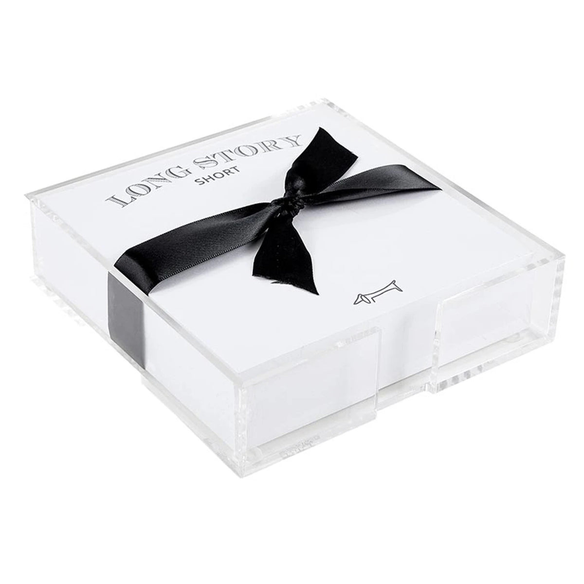 Square Notepaper with Acrylic Tray - Long Story Short