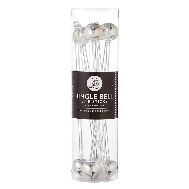 Jingle Bell Stir Sticks - Silver