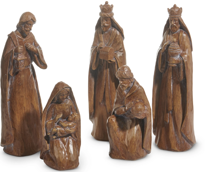 14" Copper Nativity