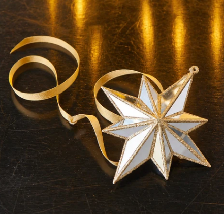 5.75" Mirrored North Star Ornament