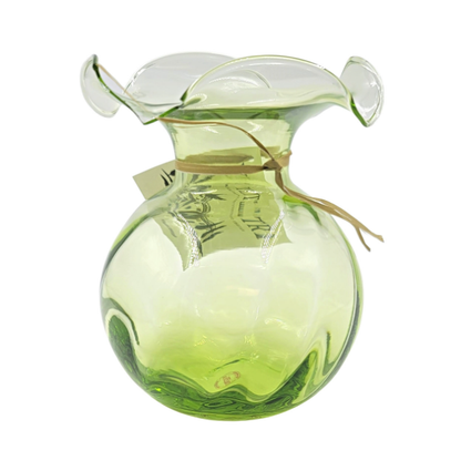 Hibiscus Glass Vase / Green Bud