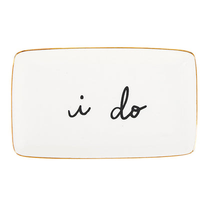 Ceramic Trinket Tray - I Do
