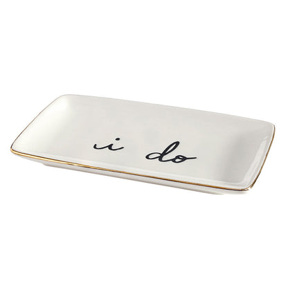 Ceramic Trinket Tray - I Do