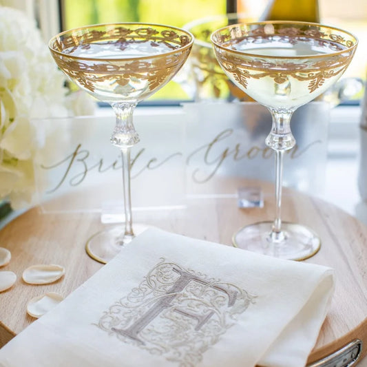 Vetro Gold Wedding Coupe Set of 2