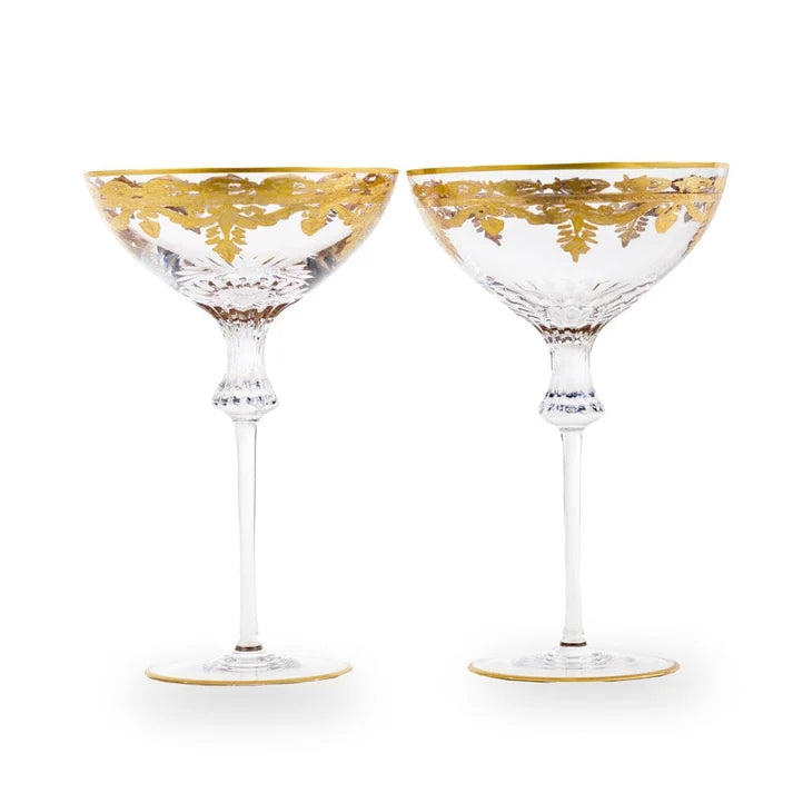 Vetro Gold Wedding Coupe Set of 2