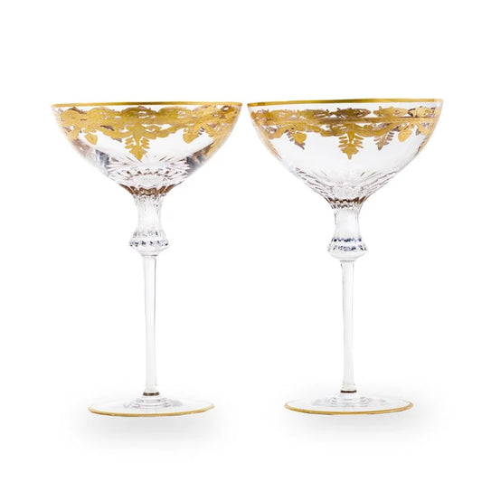 Vetro Gold Wedding Coupe Set of 2
