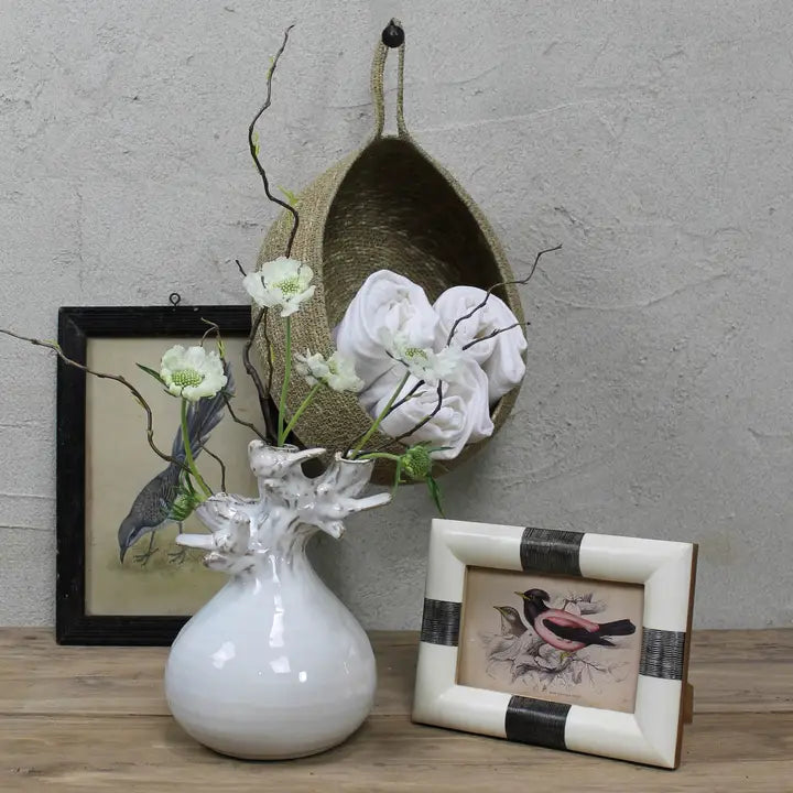Ceramic Vase with Branch and Bird