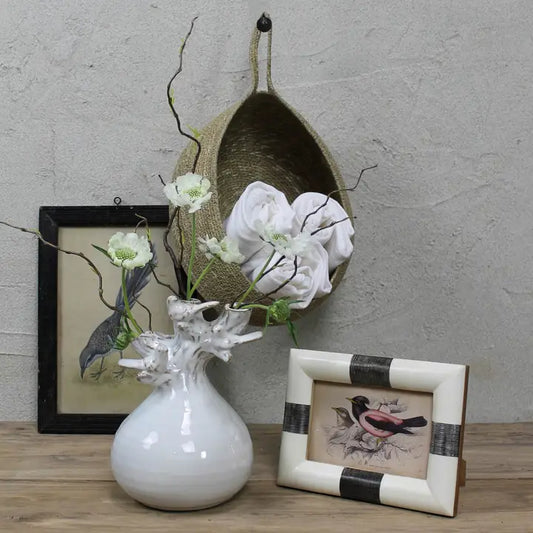 Ceramic Vase with Branch and Bird