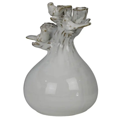 Ceramic Vase with Branch and Bird