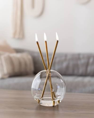Everlasting Candlesticks, x1 pack, Gold